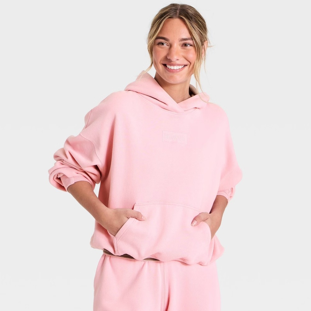 Women Fleece Hoodie Pink S Small Sweatshirt The Hollister Collection at Target